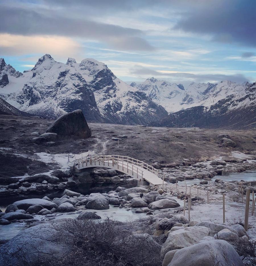 Dejlig gåtur 3. søndag i Advent på broen i Tasermiut, 17. december 2018
