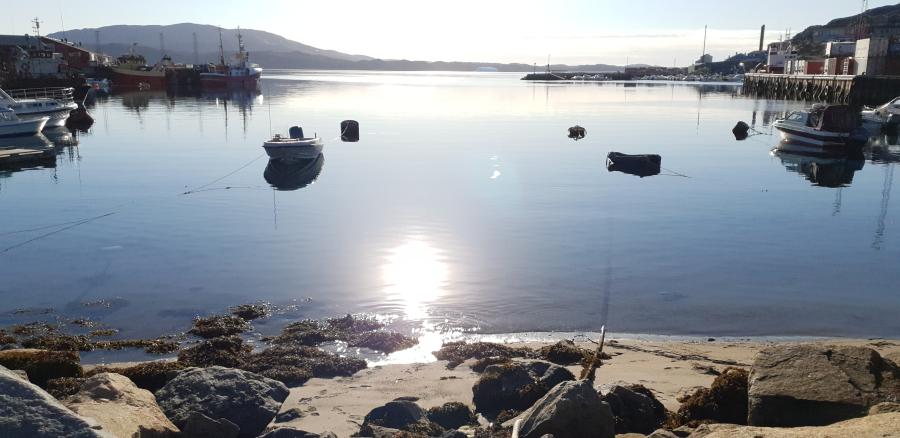 Helt stille eftermiddagsvejr. Qaqortoq, 19. oktober 2021