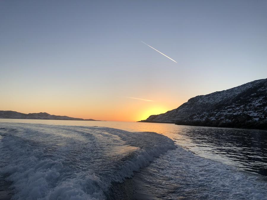 Lige før ankomsten til Eqalugaarsuit, 15. november 2018