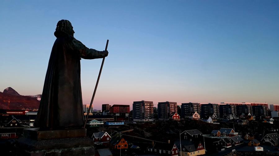 The "famous" statue in Nuuk