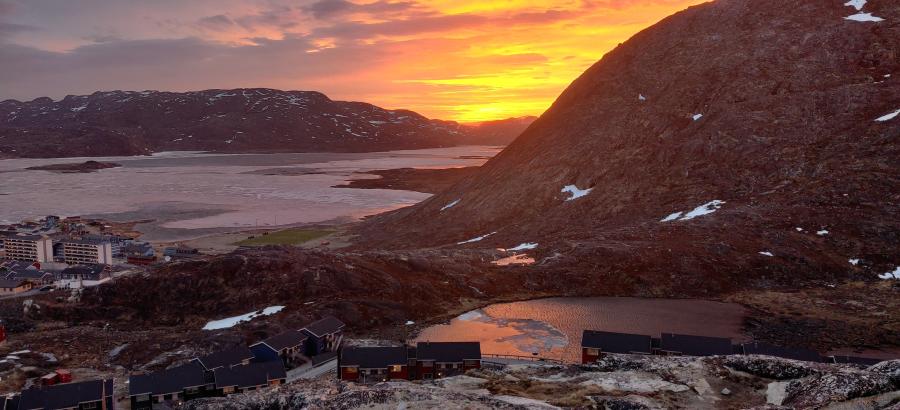 Nigeq, eller Sydost på dansk. Isikkivik i Qaqortoq, april 2021