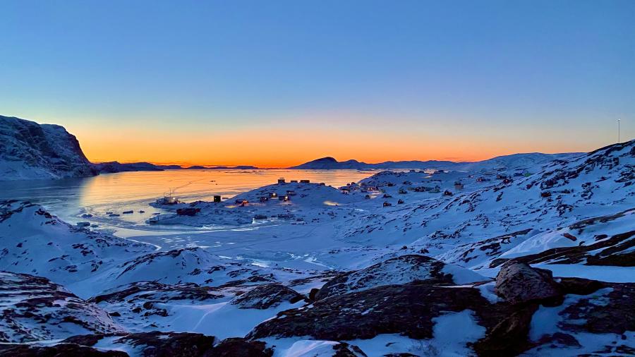 Mørketid. Tasiusaq, januar 2021