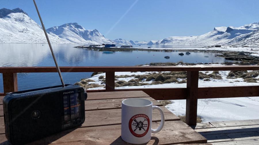 Havblik mod Nuuk, billedet er taget fra vores hytte. Qoorngoq, 7. maj 2022