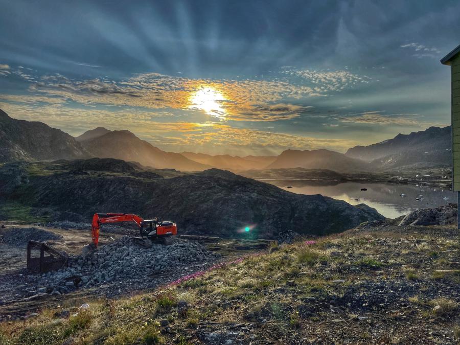 Sisimiut om morgenen, 12. august 2021
