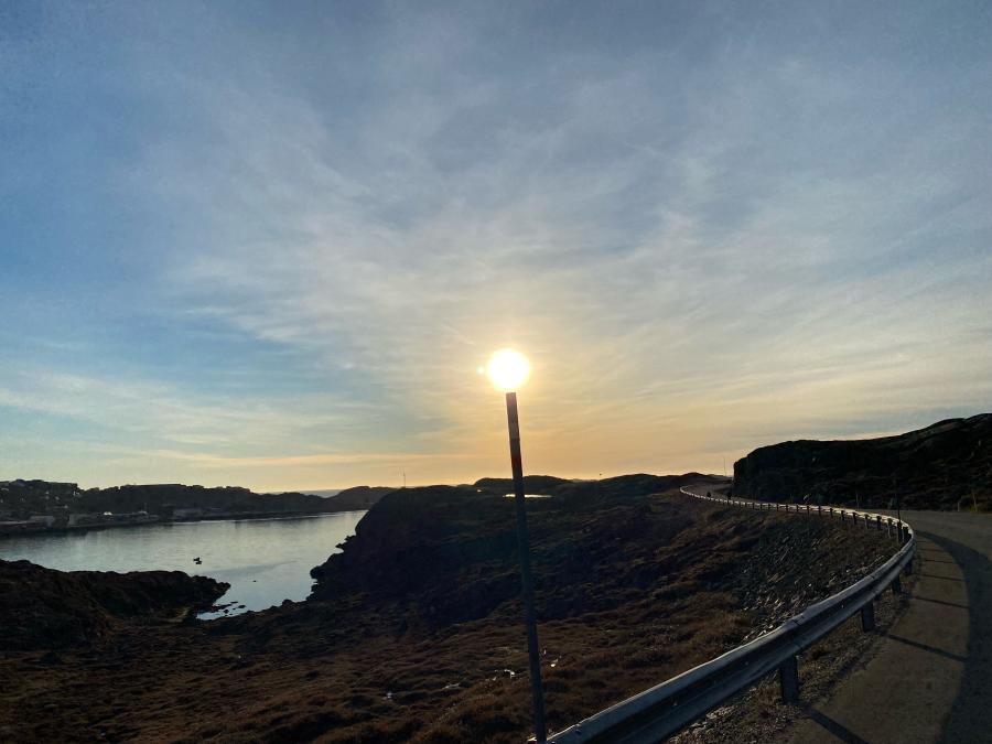 Billedet er taget da jeg gik mod lufthavnen i Sisimiut i fantastisk vejr i dag. 19. oktober 2021