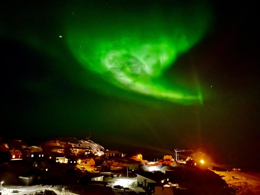 Smukke nordlys. Aappilattoq ved Upernavik, 10. marts 2022