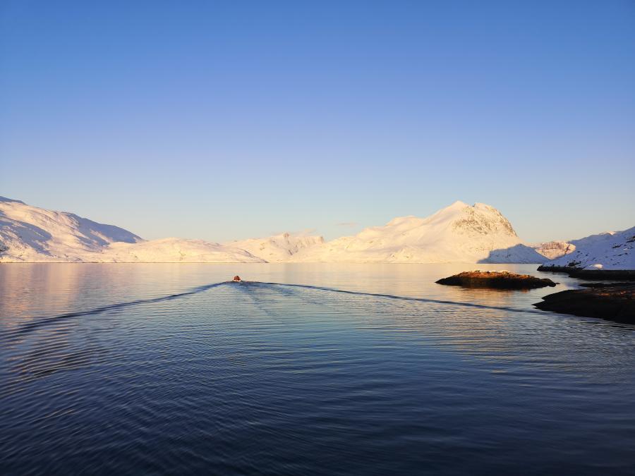 Julehandlende på vej hjem. I nærheden af Ammassivik og Qallimiut, 15. december 2020