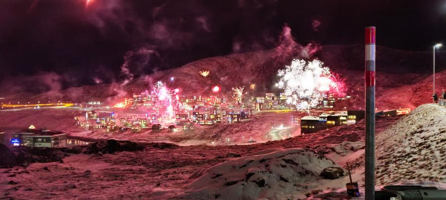 Qinngorput. Nuuk, 1. januar 2022