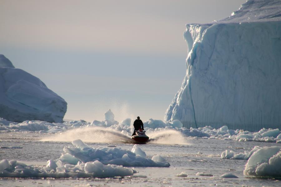 Vandscooter. Ilulissat, 18. oktober 2020