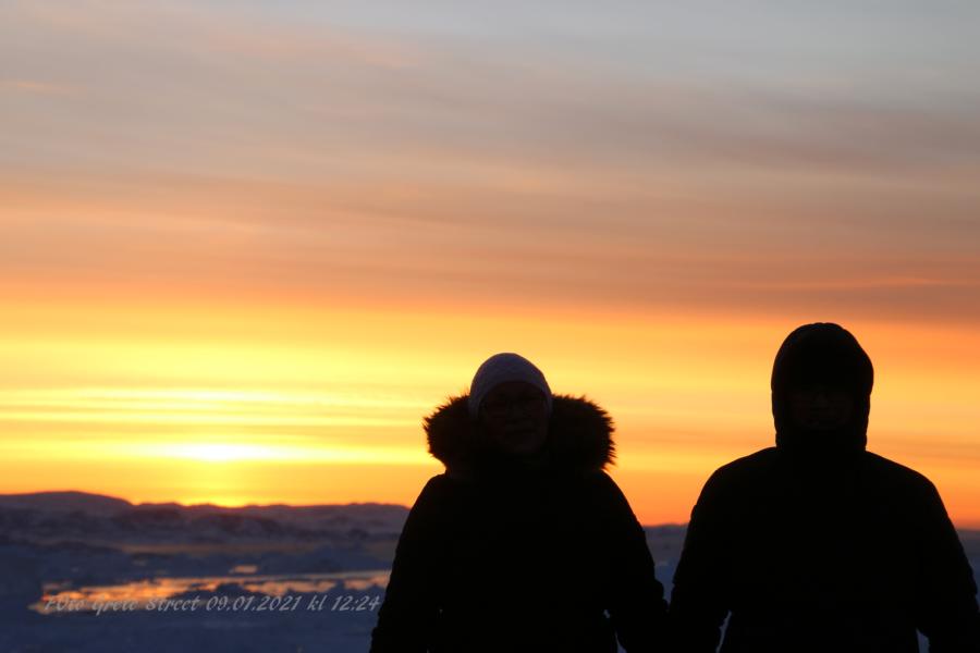 Mørketiden er forbi. Ilulissat, 9. januar 2021