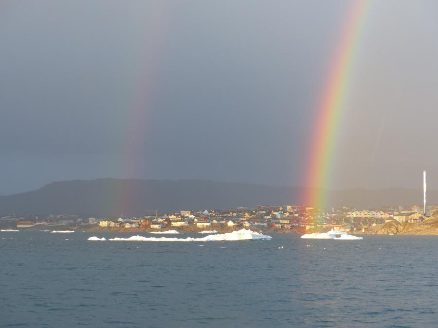 Regnbue over Ilulissat