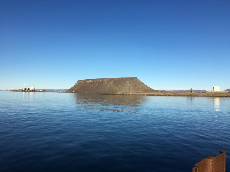 En af destinationerne på vej hjem fra moskusoksejagt, Uummannaq (ved Pituffik) 21. sep. 2017