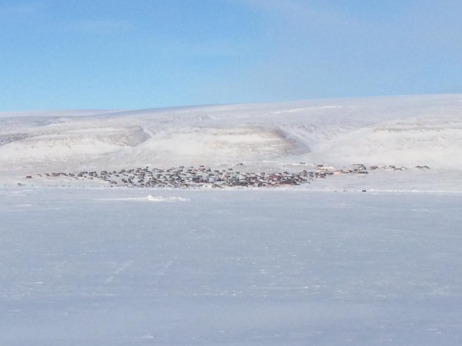 Qaanaaq set fra isen, 19. marts 2017
