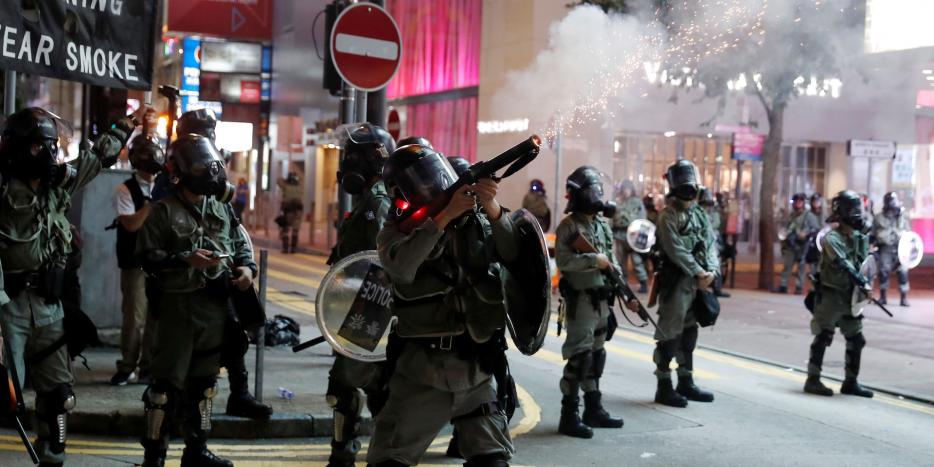 Protester i Hong Kong