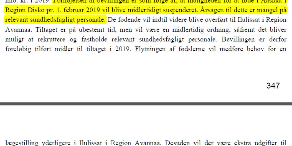 Finanslov 2019, Aasiaat